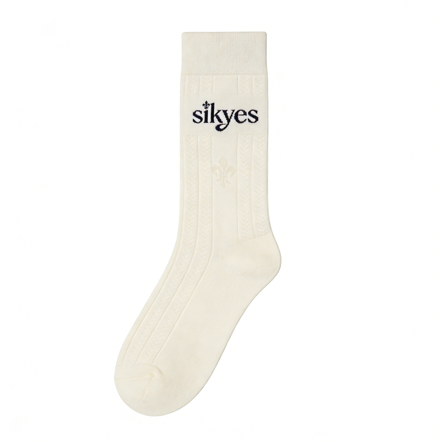 【sikyes Logo Jacquard Crew Socks】—— Stylish Comfort for Everyday Wear