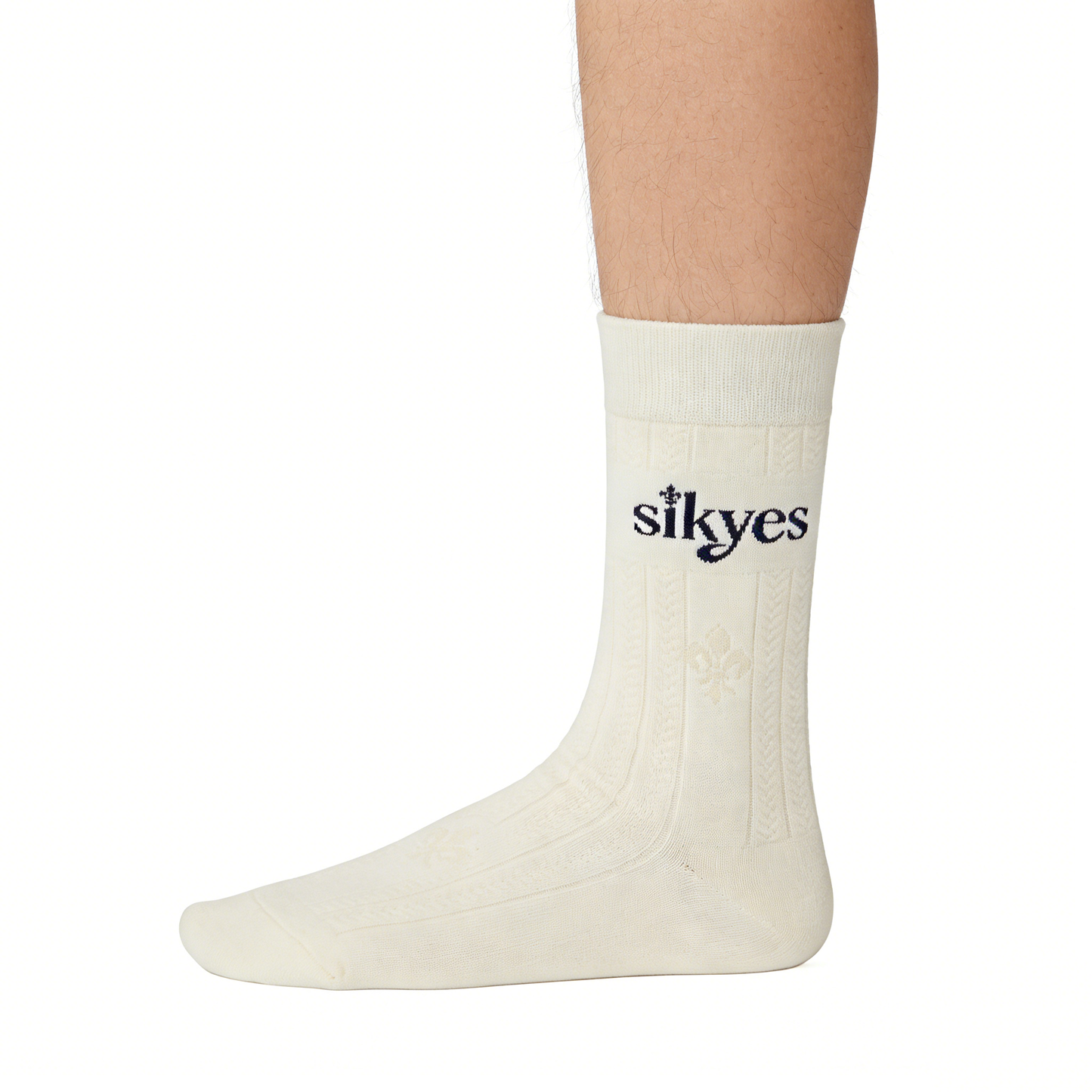 【sikyes Logo Jacquard Crew Socks】—— Stylish Comfort for Everyday Wear