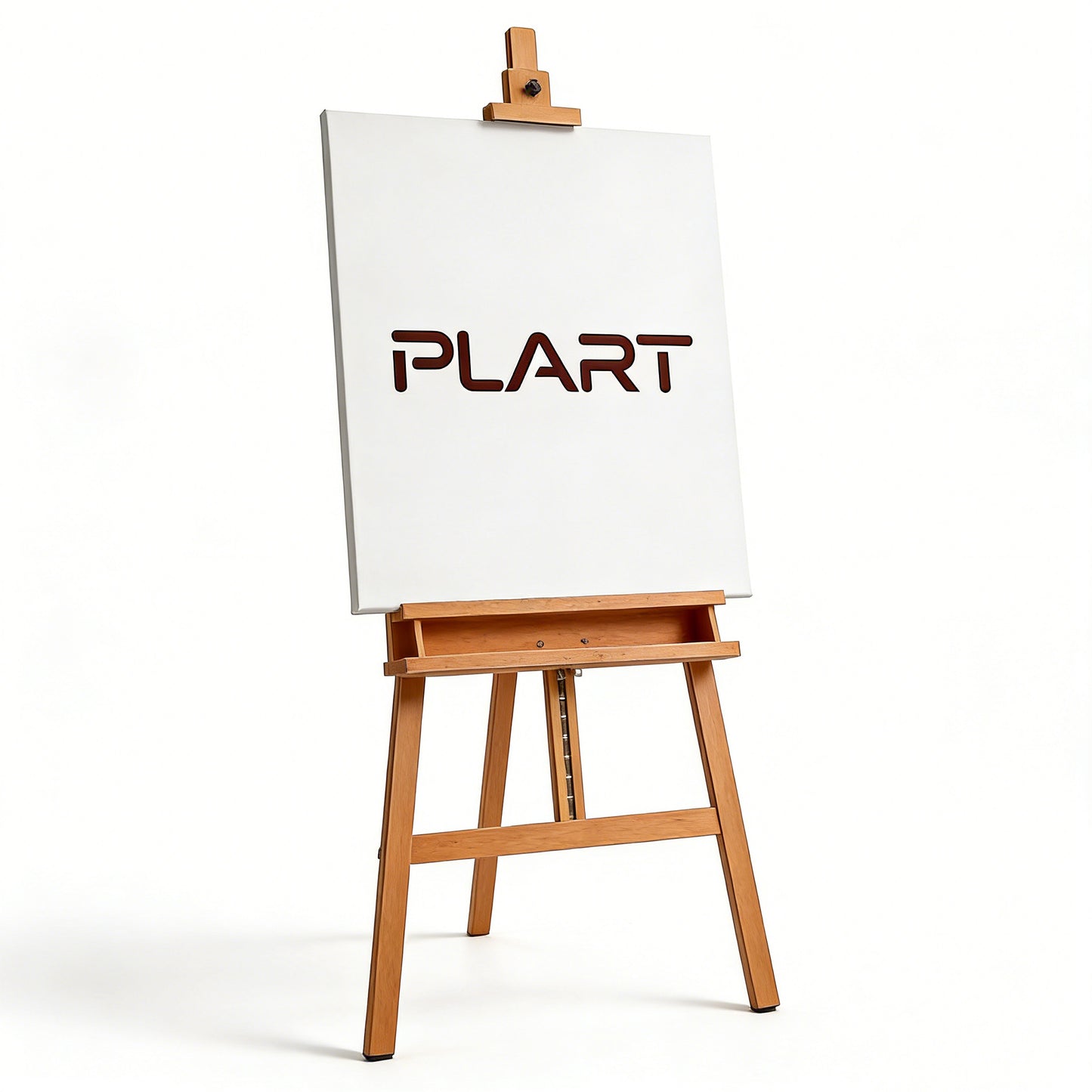 PLART Adjustable Studio Easel – Premium Solid Beech Wood Art Easel with Adjustable Height & Angle, Stable Tripod Base, and Integrated Storage Tray for Professional Artists, Art Students, and Display Use